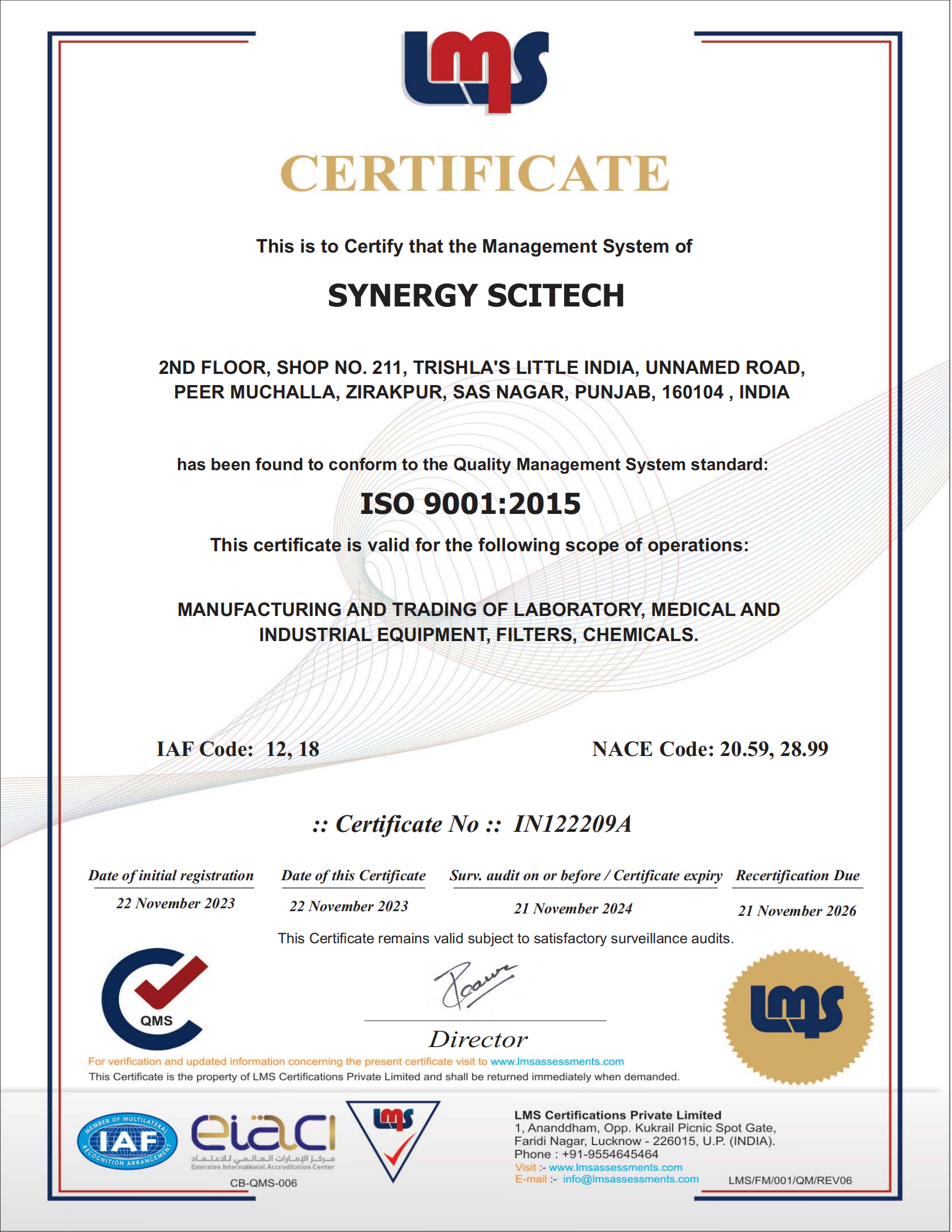 SYNERGY ISO 9001